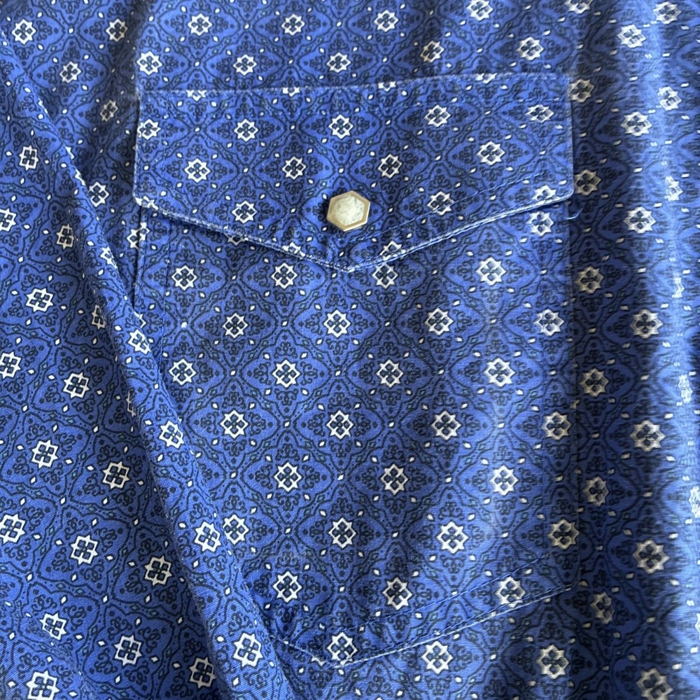Men's 3XL Shirt George Strait Wrangler Troubadour AOP Geometric Western Cowboy - Picture 16 of 16
